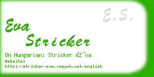 eva stricker business card
